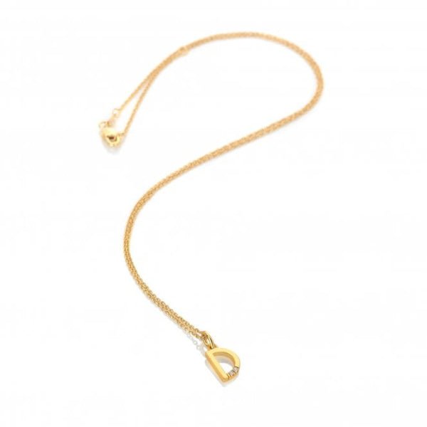 Hot Diamonds Gold Jac Jossa Letter D Pendant - MococoHot DiamondsDP9425055069052519Necklaces