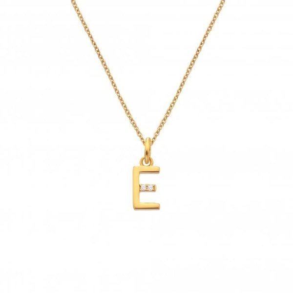 Hot Diamonds Gold Jac Jossa Letter E Pendant - MococoHot DiamondsDP9435055069052526Necklaces