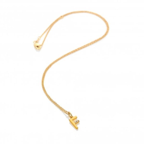 Hot Diamonds Gold Jac Jossa Letter F Pendant - MococoHot DiamondsDP9445055069052533Necklaces