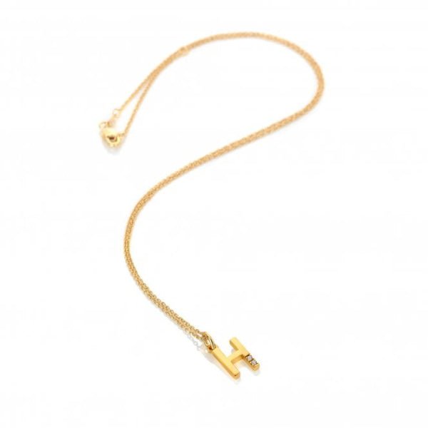Hot Diamonds Gold Jac Jossa Letter H Pendant - MococoHot DiamondsDP9465055069052557Necklaces