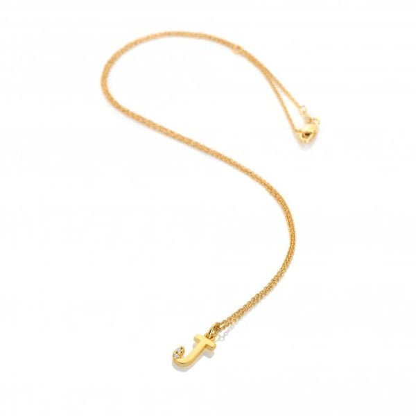 Hot Diamonds Gold Jac Jossa Letter J Pendant - MococoHot DiamondsDP9485055069052571Necklaces