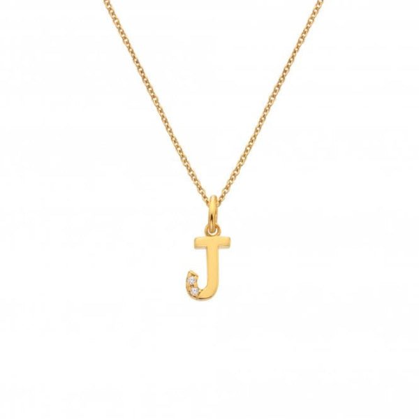 Hot Diamonds Gold Jac Jossa Letter J Pendant - MococoHot DiamondsDP9485055069052571Necklaces