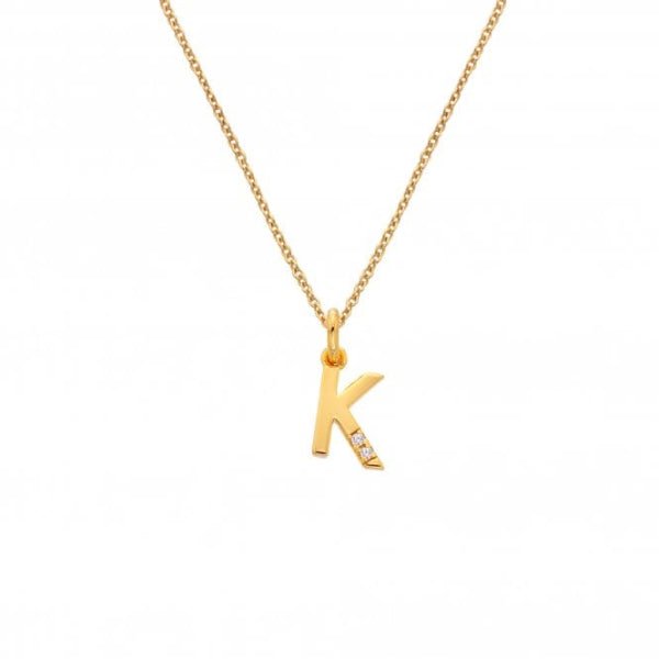 Hot Diamonds Gold Jac Jossa Letter K Pendant - MococoHot DiamondsDP9495055069052588Necklaces
