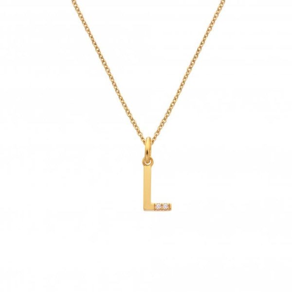 Hot Diamonds Gold Jac Jossa Letter L Pendant - MococoHot DiamondsDP9505055069052595Necklaces