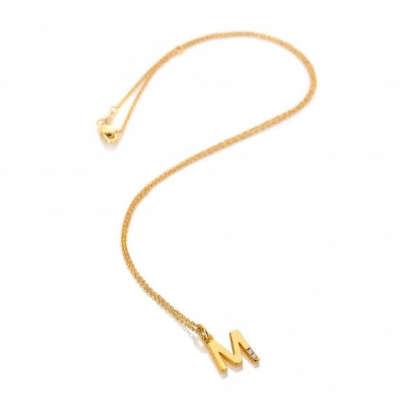 Hot Diamonds Gold Jac Jossa Letter M Pendant - MococoHot DiamondsDP9515055069052601Necklaces
