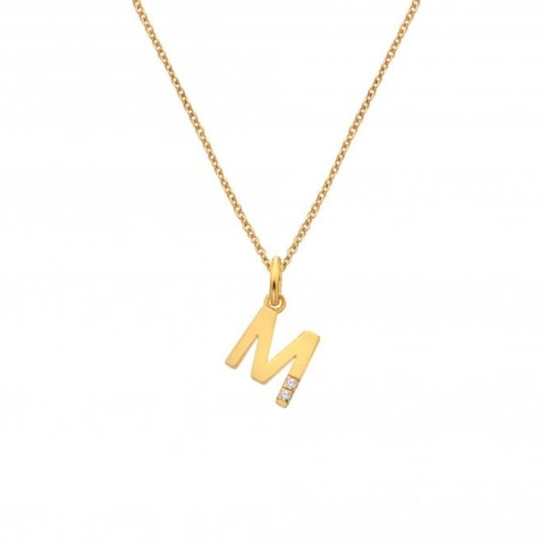 Hot Diamonds Gold Jac Jossa Letter M Pendant - MococoHot DiamondsDP9515055069052601Necklaces
