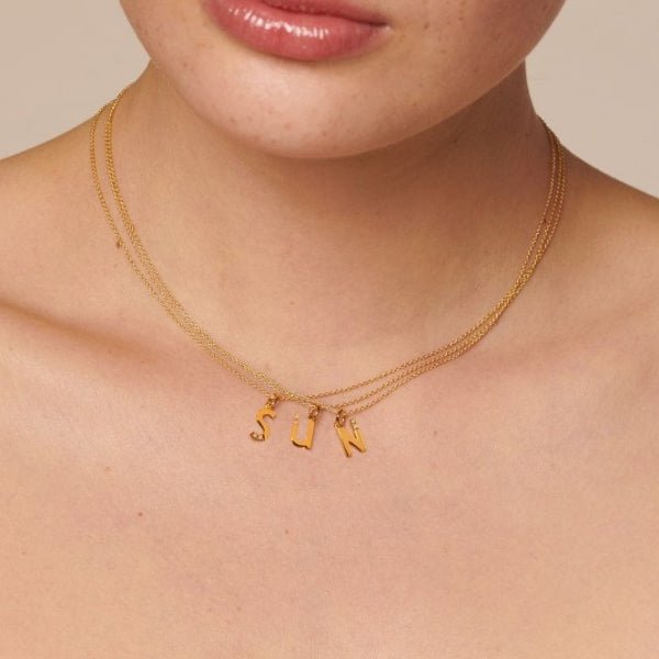 Hot Diamonds Gold Jac Jossa Letter N Pendant - MococoHot DiamondsDP9525055069052618Necklaces