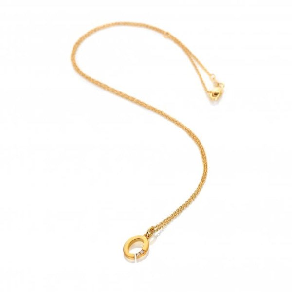 Hot Diamonds Gold Jac Jossa Letter O Pendant - MococoHot DiamondsDP9535055069052625Necklaces