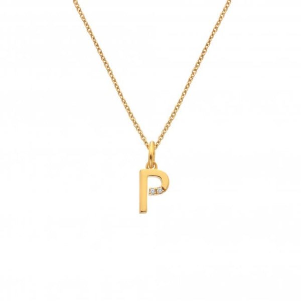 Hot Diamonds Gold Jac Jossa Letter P Pendant - MococoHot DiamondsDP9545055069052632Necklaces