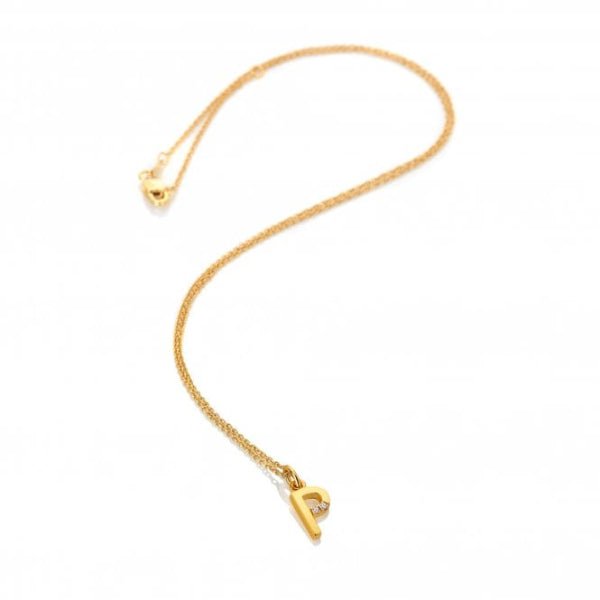 Hot Diamonds Gold Jac Jossa Letter P Pendant - MococoHot DiamondsDP9545055069052632Necklaces