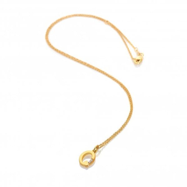 Hot Diamonds Gold Jac Jossa Letter Q Pendant - MococoHot DiamondsDP9555055069052649Necklaces