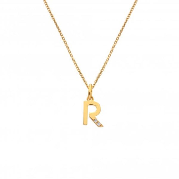Hot Diamonds Gold Jac Jossa Letter R Pendant - MococoHot DiamondsDP9565055069052656Necklaces