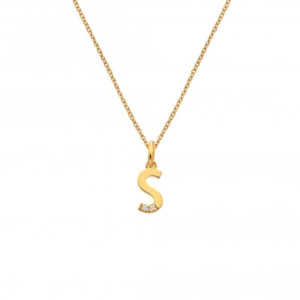 Hot Diamonds Gold Jac Jossa Letter S Pendant - MococoHot DiamondsDP9575055069052663Necklaces
