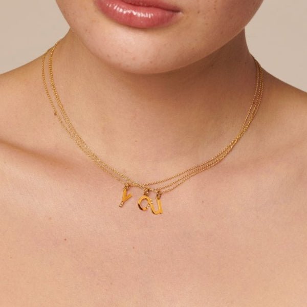 Hot Diamonds Gold Jac Jossa Letter U Pendant - MococoHot DiamondsDP9595055069052687Necklaces