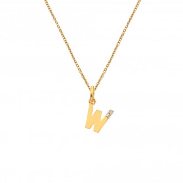 Hot Diamonds Gold Jac Jossa Letter W Pendant - MococoHot DiamondsDP9615055069052700Necklaces