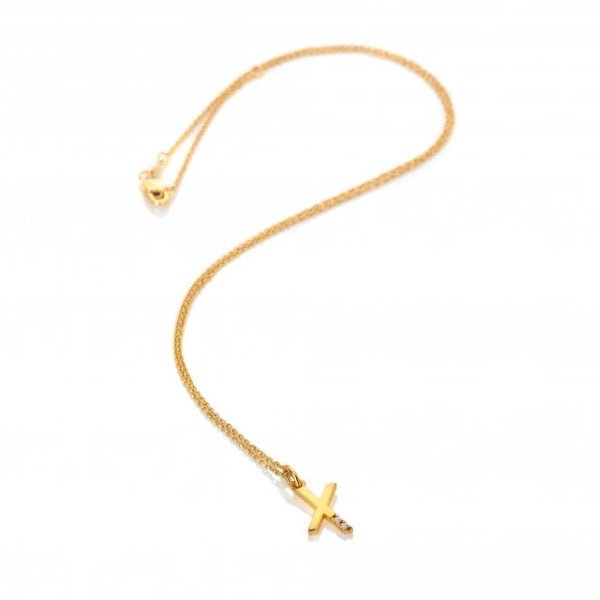 Hot Diamonds Gold Jac Jossa Letter X Pendant - MococoHot DiamondsDP9625055069052717Necklaces