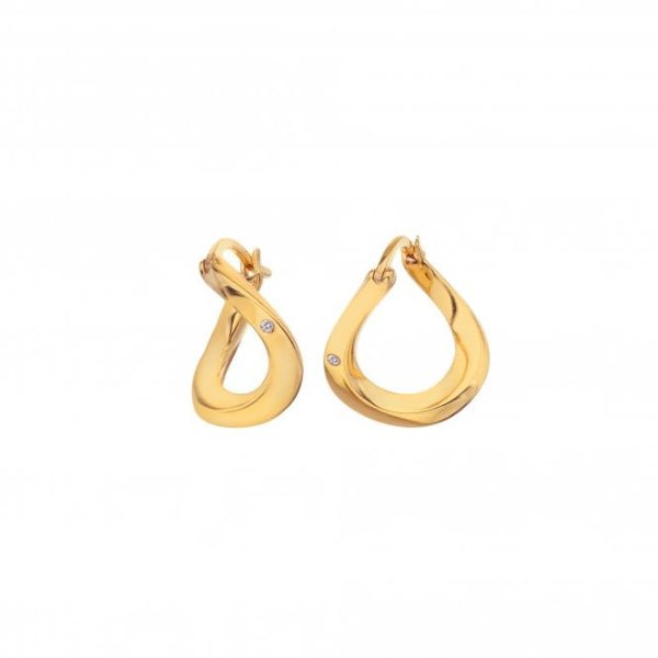 Hot Diamonds Gold Jac Jossa Soul Twist Earrings - MococoHot DiamondsDE6605055069045498Earrings