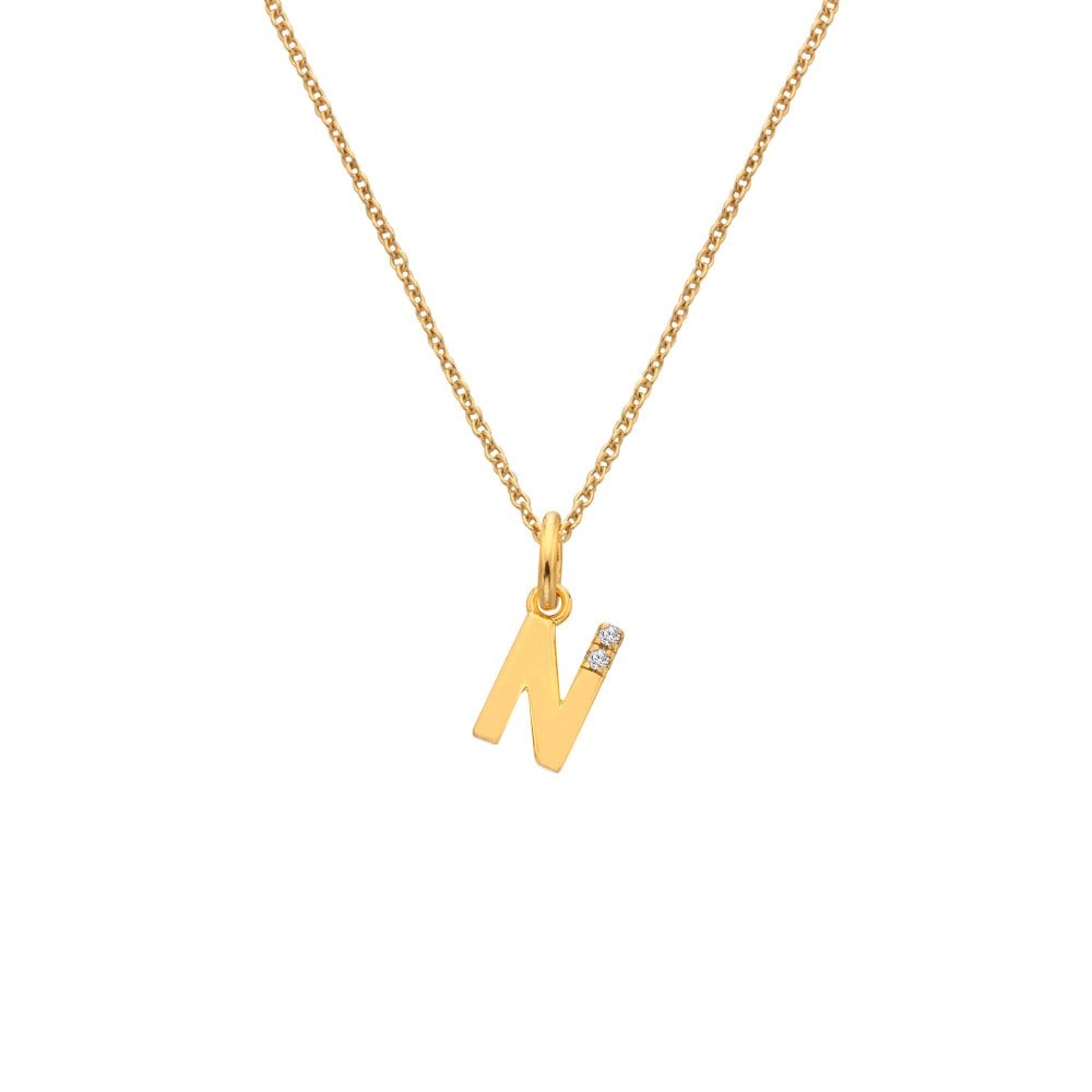 Hot Diamonds Gold Letter A Pendant Necklace - MococoHot DiamondsDP9525055069052618Necklaces