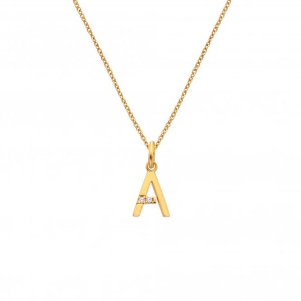 Hot Diamonds Gold Letter A Pendant Necklace - MococoHot DiamondsDP9395055069052489Necklaces