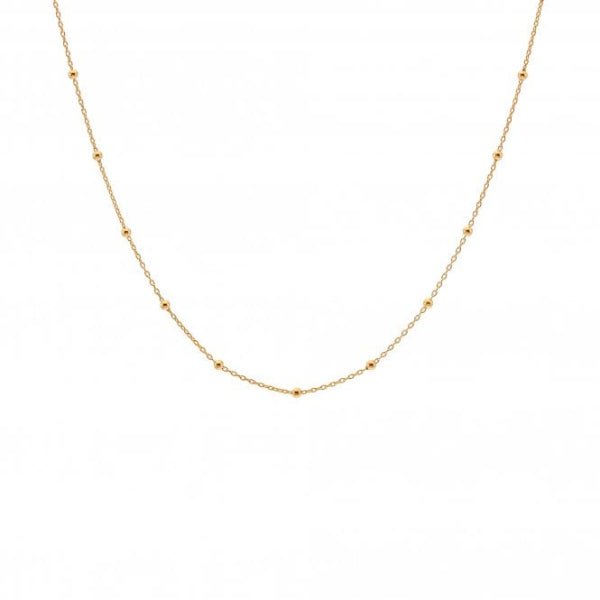 Hot Diamonds Gold Silver Embrace Beaded Cable Chain - 32 - 39 cm - MococoHot DiamondsCH0975055069045269Necklace