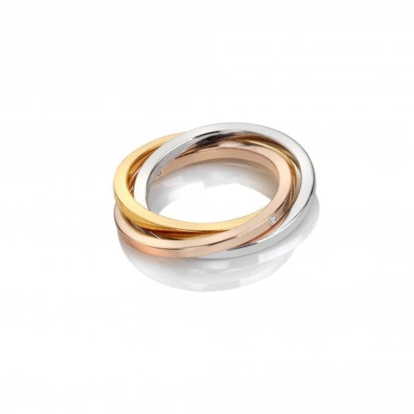 Hot Diamonds Gold Silver Trio Ring - Tri - colour - MococoHot DiamondsDR297/K5055069057569Rings