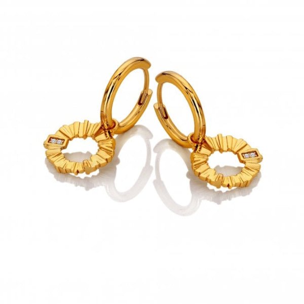 Hot Diamonds Gold Silver X GE Believe Hoop Earrings - MococoHot DiamondsDE8385055069057354Earrings