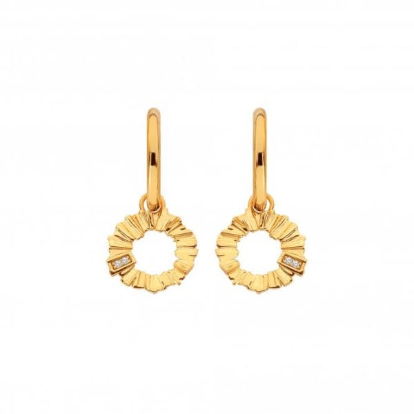 Hot Diamonds Gold Silver X GE Believe Hoop Earrings - MococoHot DiamondsDE8385055069057354Earrings