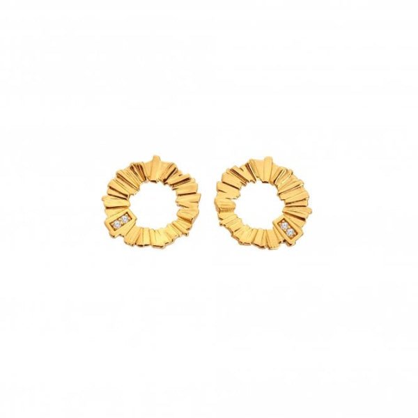 Hot Diamonds Gold Silver X GE Believe Stud Earrings - MococoHot DiamondsDE8375055069057347Earrings