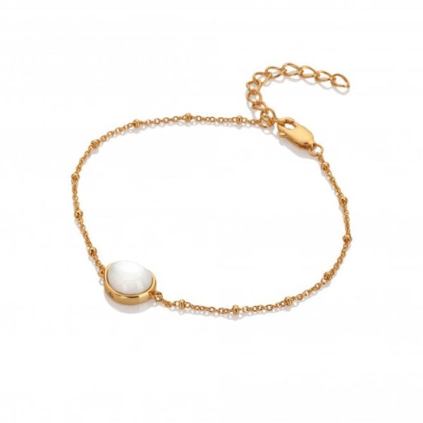 Hot Diamonds Gold Silver X GE Calm Bracelet - MOP - MococoHot DiamondsDL7045055069057323Bracelets