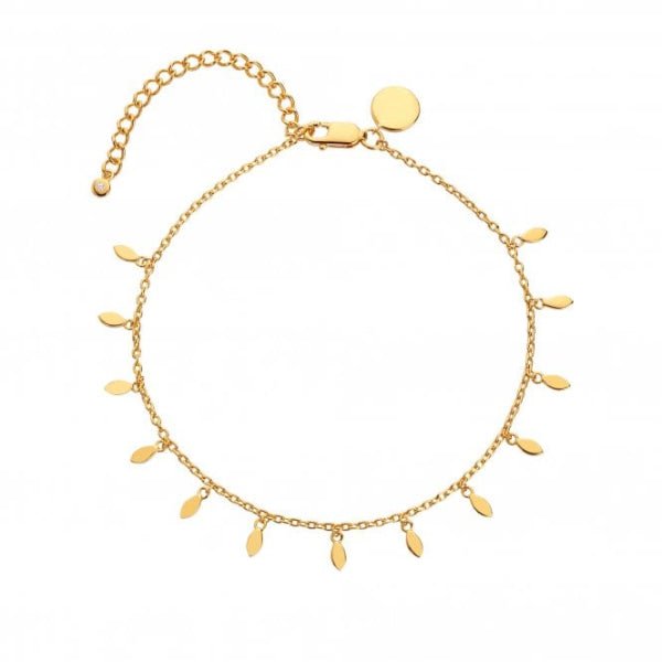 Hot Diamonds Gold Silver X TG Leaf Droplet Bracelet - YGP - MococoHot DiamondsDL6875055069055343Bracelets