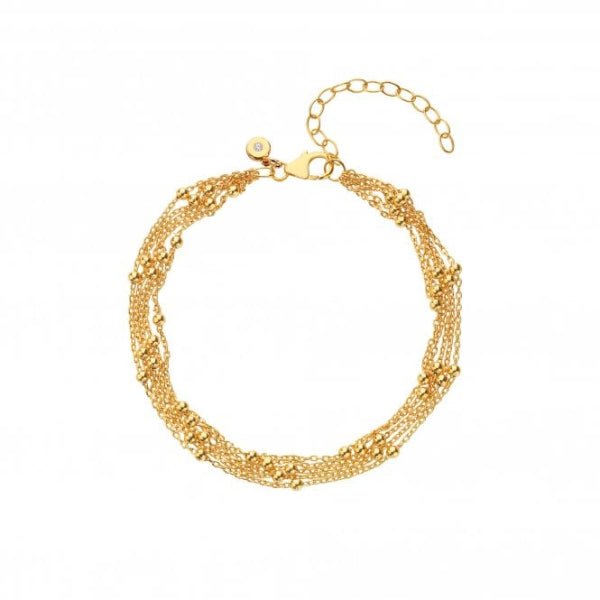 Hot Diamonds Gold Silver X TG Multi Strand Bead Bracelet - MococoHot DiamondsDL6915055069055565Bracelets
