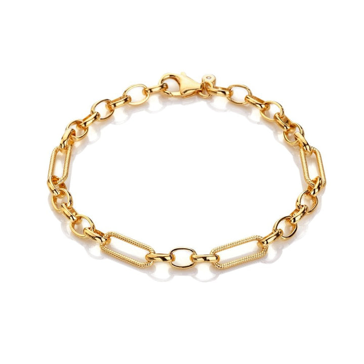 Hot Diamonds Gold Silver X TG Statement Link Bracelet - YGP - MococoHot DiamondsDL6855055069055329Bracelets