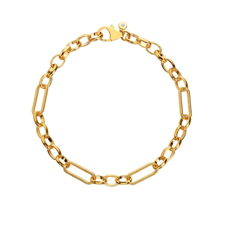 Hot Diamonds Gold Silver X TG Statement Link Bracelet - YGP - MococoHot DiamondsDL6855055069055329Bracelets