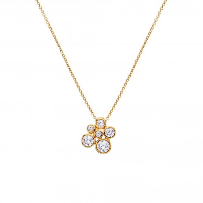 Hot Diamonds Golden Edit Tender Cluster Diamond Necklace - MococoHot DiamondsDP1090Necklace