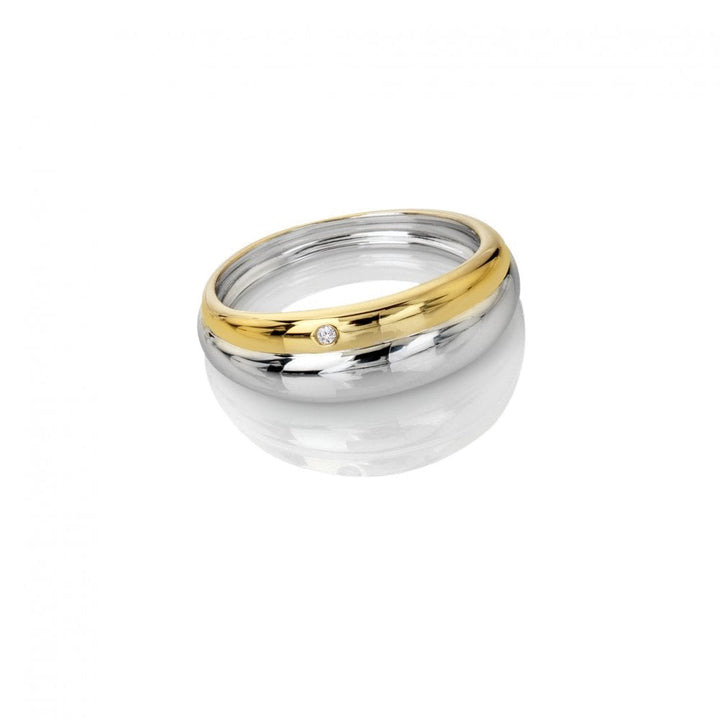 Hot Diamonds Silver and Gold Band Ring - MococoHot DiamondsDR312/KRings