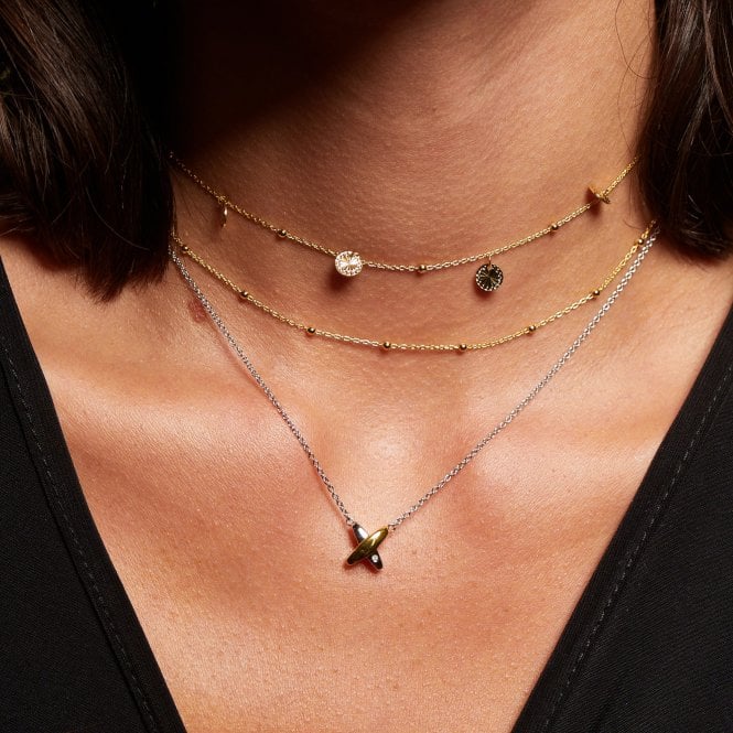 Hot Diamonds Silver and Gold Coupled Necklace - MococoHot DiamondsDN225Necklaces
