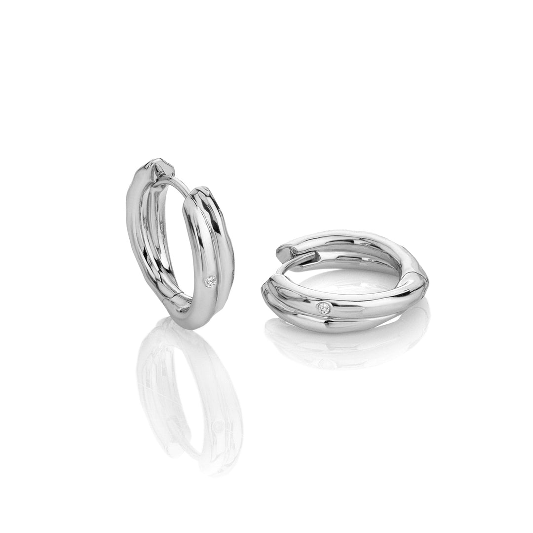 Hot Diamonds Silver Aura Hoop Earrings - MococoHot DiamondsDE823Earrings