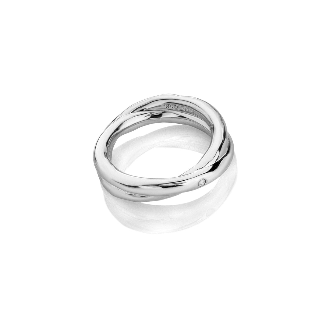 Hot Diamonds Silver Aura Silver Twist Ring - MococoHot DiamondsDR291/M