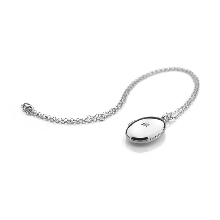 Hot Diamonds Silver Confident Oval Locket Necklace - MococoHot DiamondsDP143Necklaces