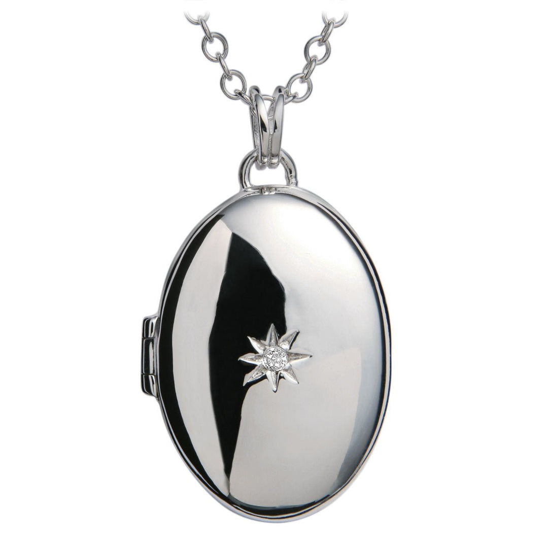 Hot Diamonds Silver Confident Oval Locket Necklace - MococoHot DiamondsDP143Necklaces