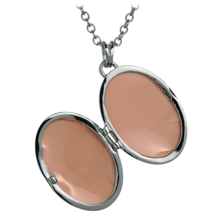Hot Diamonds Silver Confident Oval Locket Necklace - MococoHot DiamondsDP143Necklaces