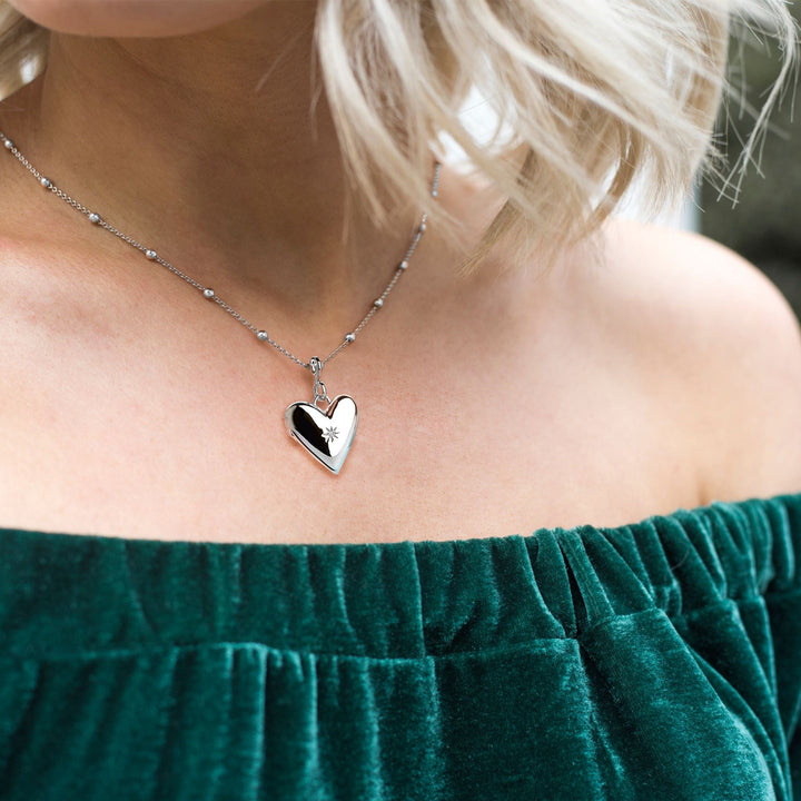 Hot Diamonds Silver Confident Small Heart Locket Necklace - MococoHot DiamondsDP142Necklaces