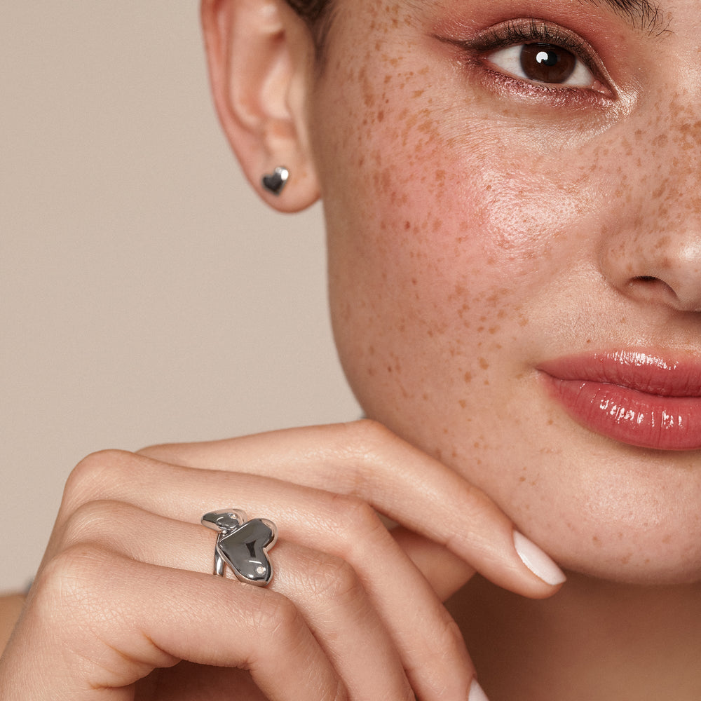 Hot Diamonds Silver Desire Statement Heart Ring - MococoHot DiamondsDR275/KRings