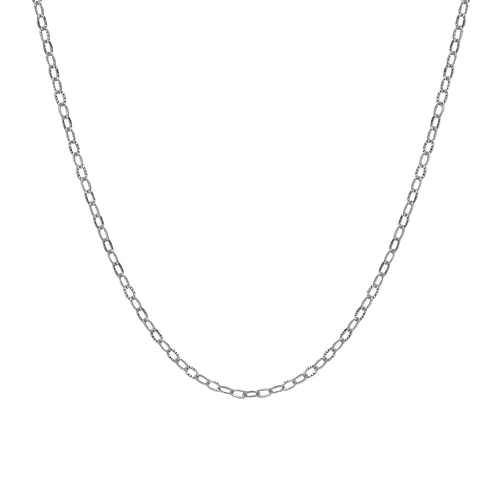 Hot Diamonds Silver Diamond Cut Oval Chain - MococoHot DiamondsCH126Necklaces