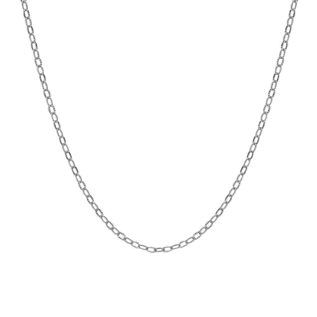 Hot Diamonds Silver Diamond Cut Oval Chain - MococoHot DiamondsCH126Necklaces