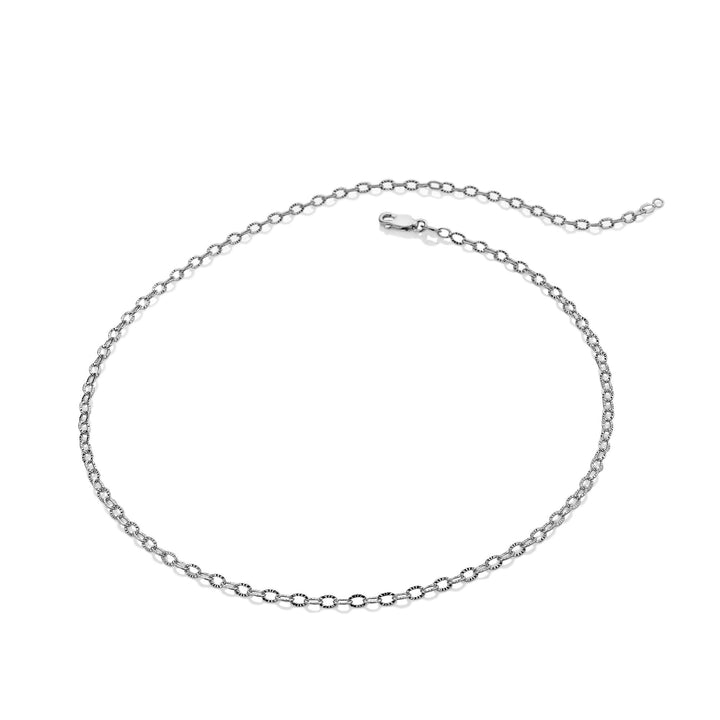 Hot Diamonds Silver Diamond Cut Oval Chain - MococoHot DiamondsCH126Necklaces