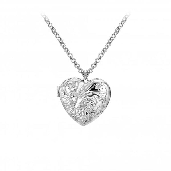 Hot Diamonds Silver Engraved Heart Locket - MococoHot DiamondsDP7725055069042879Necklaces