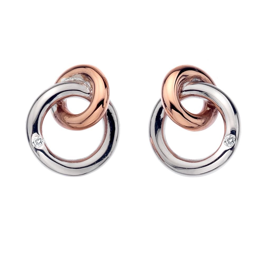 Hot Diamonds Silver Eternal Rose Gold Earrings - MococoHot DiamondsDE309Earrings