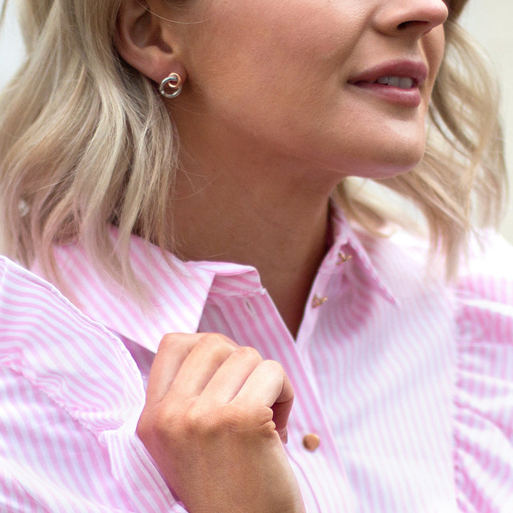 Hot Diamonds Silver Eternal Rose Gold Earrings - MococoHot DiamondsDE309Earrings