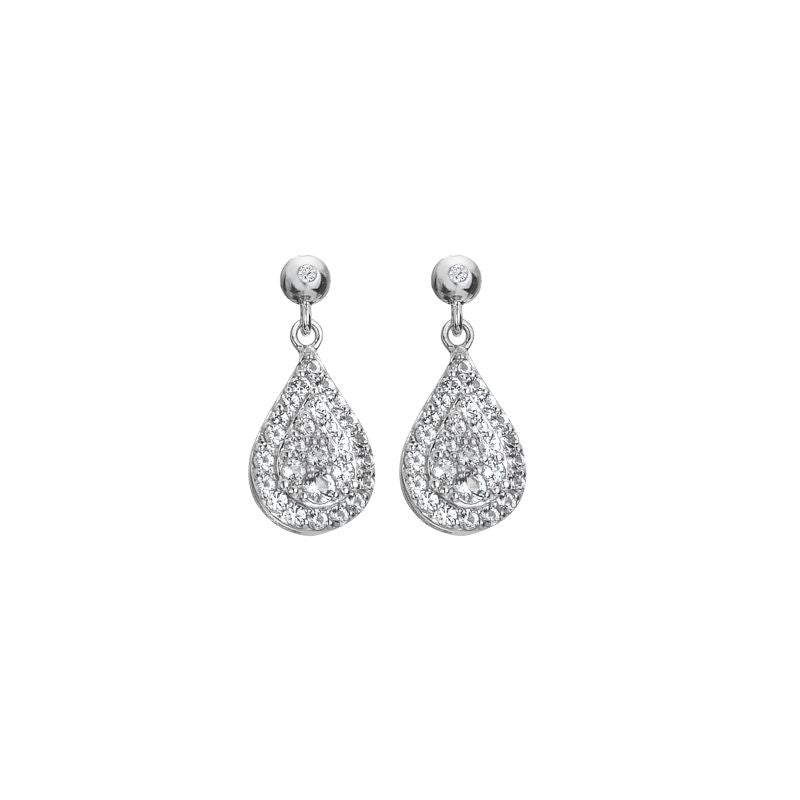 Hot Diamonds Silver Glimmer Teardrop Dangle Earrings - MococoHot DiamondsDE735Earrings